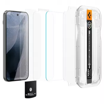 Spigen Glas.tR EZ Fit Pro AC 2 vnt. grūdinto stiklo ekrano apsauga, skirta Google Pixel 11 / Pixel 11 Pro - skaidri