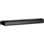 DSIT DS-1902 19 inch paslėptas kabelių tvarkymo strypas su slankiojančiu dangteliu, 1U, juodas