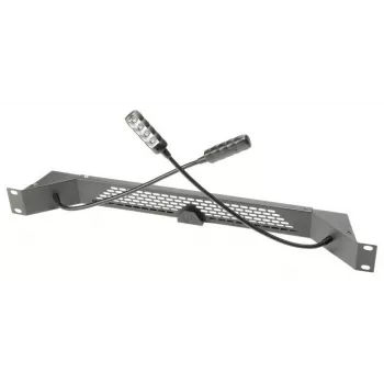 DSIT 19 inch Gooseneck LED šviestuvas baltas - lankstus XLR šviestuvas maišytuvams ir stelažams