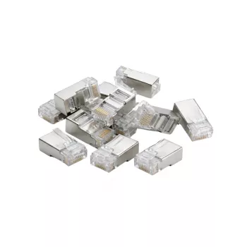 DSIT FTP RJ45 CAT6 tinklo jungtis kietosios gyslos kabeliams - 10 vnt.