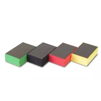 RUBI Poliravimo blokas, grūdėtumas 60, šiurkštus silicio karbido rankinis šlifavimo blokas plytelėms, akmeniui ir stiklui, 90 x 55 x 25 mm, juodas