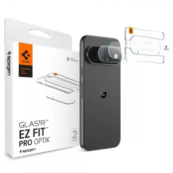 Spigen Optik Pro Glas.tR EZ Fit fotoaparato apsauga 2 vnt., skirta Google Pixel 11 Pro - skaidri