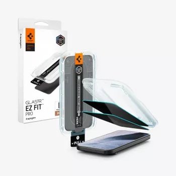 Spigen GLAS.tR EZ Fit Pro AC privatumo ekrano apsauga 2 vnt., skirta Google Pixel 9 Pro XL / 10 Pro XL / 11 Pro XL