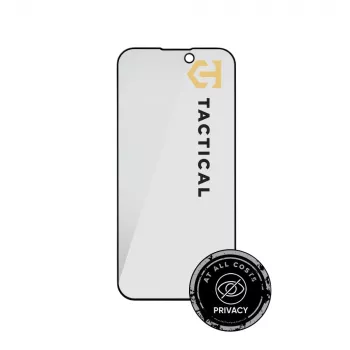 Tactical Glass Shield Privacy 5D apsauginis stiklas iPhone 15 / 16, juodas