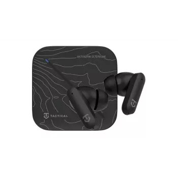 Tactical StrikePods Bahna CrudeOil True Wireless ANC ausinės su žemos delsos režimu, IPX5, 35h baterija, Bluetooth 5.3, jutiklinis valdymas, USB-C