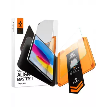 Spigen AlignMaster Glass.tR grūdinto stiklo ekrano apsauga, skirta iPad 10,9 colio (10 kartos 2022 m.) ir iPad 11 colio (11 kartos 2025 m.) - skaidri