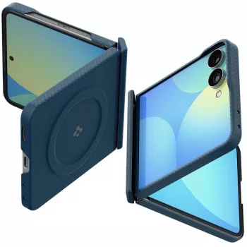 SPIGEN AirSkin Aramid MagSafe dėklas, skirtas Samsung Galaxy Z Flip 8 - tamsiai mėlynas