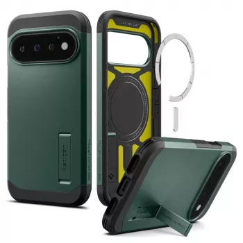 Spigen Tough Armor Mag MagSafe dėklas, skirtas Google Pixel 11 Pro - Abyss Green