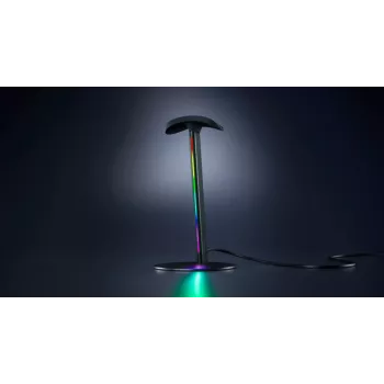 RAZER Base Station V3 Chroma RGB ausinių stovas su 2 prievadų USB 3.1 šakotuvu - juoda