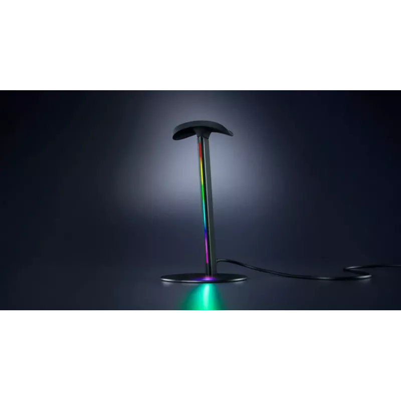 RAZER Base Station V3 Chroma RGB ausinių stovas su 2 prievadų USB 3.1 šakotuvu - juoda
