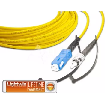Lightwin LSP-09 SC-ST 3.0 vienmodis simplex šviesolaidžio jungiamasis laidas, 1m, LSZH, geltonas