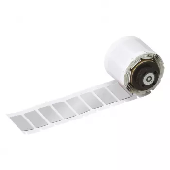 BRADY M710 etikečių spausdintuvo etiketės - baltas poliesteris, 31,75 mm x 25,4 mm, nuolatiniai klijai, 2500 etikečių / ritinyje