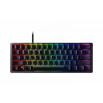 Laidinė optomechaninė žaidimų klaviatūra Razer Huntsman Mini 60%, šiaurietiškas išdėstymas, RGB, juoda (RZ03-03391300-R3N1)