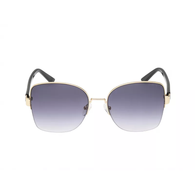 GUESS moteriški GF00052-5932B katės akies akiniai nuo saulės, Havana rėmelis, rudi gradientiniai lęšiai, 59mm