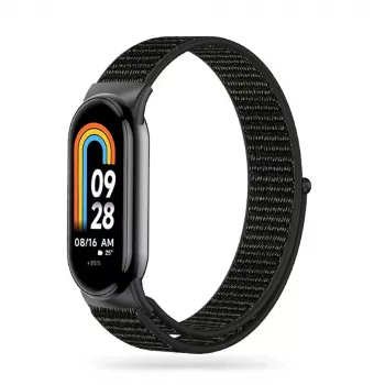 Tech-Protect Nylon nailoninis dirželis Xiaomi Smart Band 8/9/10, juodas