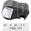 BRADY M5C-1500-422 Continuous Label Cartridge, skirta BMP51/BMP53/M511 - savaime laminuojantis vinilas, 25,4 mm x 6,4 m, baltas/permatomas