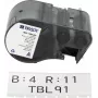 BRADY M5C-1500-422 Continuous Label Cartridge, skirta BMP51/BMP53/M511 - savaime laminuojantis vinilas, 25,4 mm x 6,4 m, baltas/permatomas