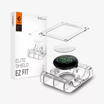 Spigen Elite Shield EZ Fit 2 vnt. hidrogelio plėvelės ekrano apsauga, skirta Google Pixel Watch 3/4/5 (45 mm), skaidri