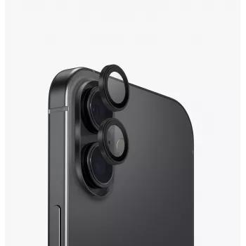 UNIQ Optix aliuminio fotoaparato objektyvo apsauga, skirta iPhone 17, su aplikatoriumi - sidabrinė