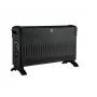 VOLTENO BASIC konvekcinis šildytuvas 2000W su 3 galios režimais 750W/1250W/2000W, reguliuojamu termostatu, apsauga nuo perkaitimo, apvirtimo jungikliu, laisvai pastatomas, juodas