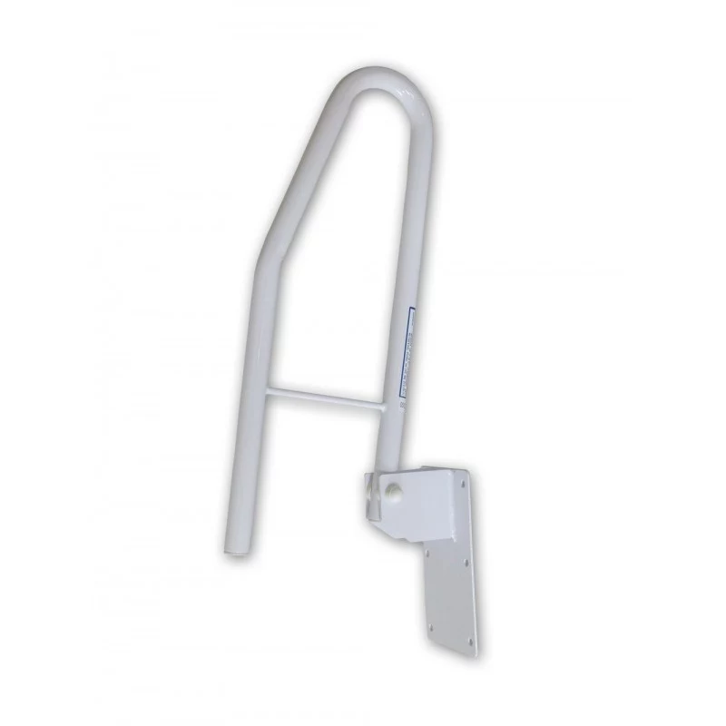 MOBILEX PLU058 Pakreipiamas vonios turėklas - metalas, baltas, 600 mm iškyša, 150 kg apkrova