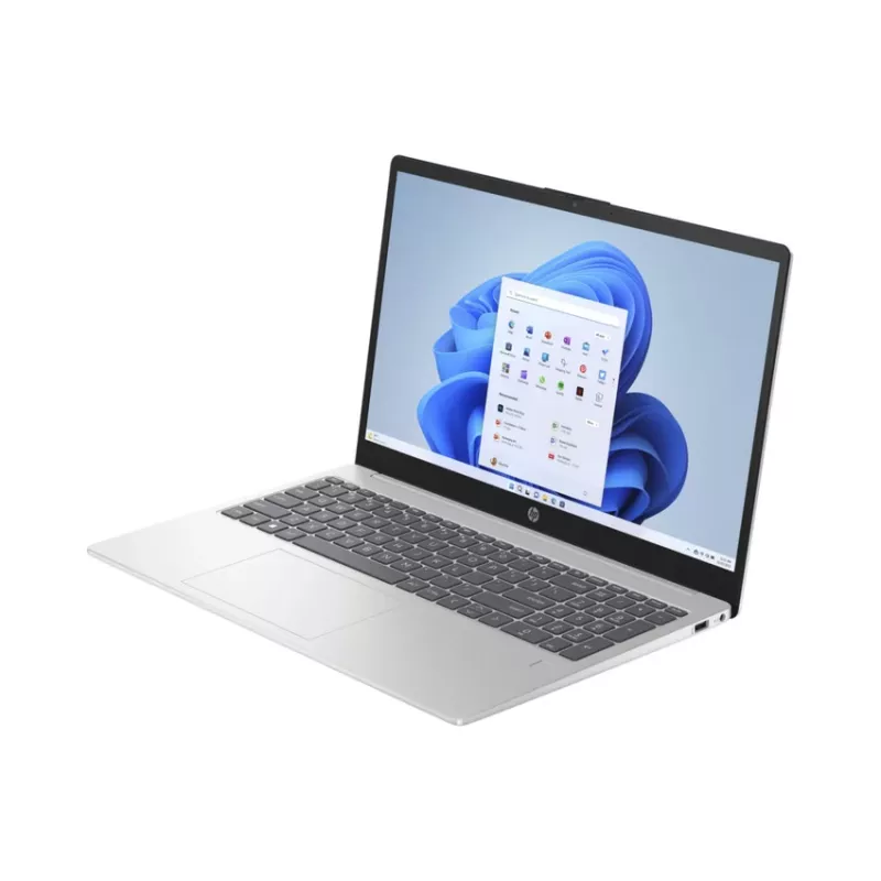HP 15-fd0064nx 15,6 colio FHD nešiojamasis kompiuteris - Intel Core i3-1315U, 8GB RAM, 256GB SSD, Windows 11 Home, sidabrinis