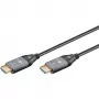 GOOBAY optinis hibridinis itin didelės spartos HDMI laidas (AOC) 8K / 60Hz - 20m, 48 Gbit/s, juoda/pilka