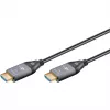 GOOBAY optinis hibridinis itin didelės spartos HDMI laidas (AOC) 8K / 60Hz - 20m, 48 Gbit/s, juoda/pilka
