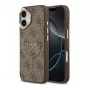 Guess Apple iPhone 17 PU odos 4G Gold Frame MagSafe dėklas rudas