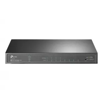 TP-Link Omada SG2008P 10 prievadų Gigabit Smart PoE+ komutatorius, 8× PoE+ 61W, 2× SFP, Cloud SDN, be ventiliatoriaus, V3.3