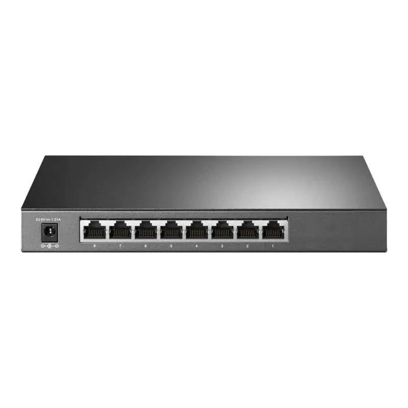 TP-Link Omada SG2008P 10 prievadų Gigabit Smart PoE+ komutatorius, 8× PoE+ 61W, 2× SFP, Cloud SDN, be ventiliatoriaus, V3.3