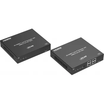 InLine® KVM prailgintuvas per IP, HDMI 4K/60Hz, 100m, rinkinys (57886G)