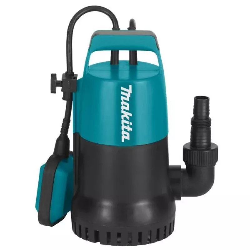 Makita PF0300 povandeninis vandens siurblys 300W, 8400 L/h, 5m pakėlimo aukštis, plūdinis jungiklis, 10m kabelis