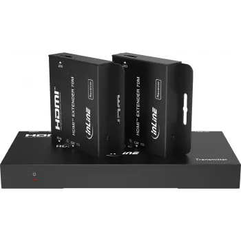 InLine® vaizdo skirstytuvas / ilgintuvas 1x2 Cat.6 HDMI 4K/30Hz rinkinys