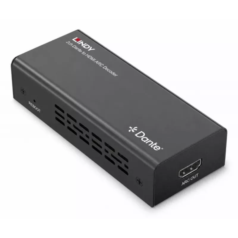 Lindy 2ch Dante į HDMI ARC dekoderis