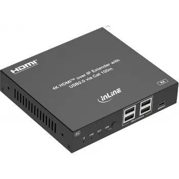 InLine® KVM prailgintuvas per IP, HDMI 4K/60Hz, 100m, imtuvas (RX) (57886H)