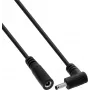 InLine® DC prailginimo laidas, stačiu kampu lizdu, 3,5 x 1,35 mm, juodas, 3 m