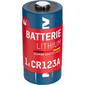 ANSMANN 1510-0072 CR123A ličio baterija – 3V 1600mAh, didelis energijos tankis, 10 metų galiojimo laikas (didmeninė pakuotė)