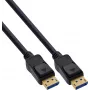 InLine® DisplayPort 2.1 laidas UHBR20 80 Gb/s, juodas, auksu dengti kontaktai, 1 m