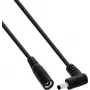 InLine® DC ilginimo laidas, stačiu kampu lenktu kištuku, 4,0 x 1,7 mm, juodos spalvos, 3 m