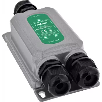 InLine® PoE+ medijos keitiklis lauko sąlygoms IP67 IK10 1 Gb/s RJ45 SFP