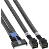 InLine® MCIO laidas, MCIO x8 į 2x MiniSAS-HD SFF-8643, 1 m