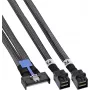 InLine® MCIO laidas, MCIO x8 į 2x MiniSAS-HD SFF-8643, 1 m