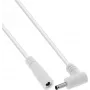 InLine® nuolatinės srovės prailginimo laidas, stačiu kampu lenktu kištuku, 3,5 x 1,35 mm, baltas, 1 m