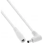 InLine® DC ilginamasis laidas, stačiu kampu lizdu, 4,0 x 1,7 mm, baltas, 2 m