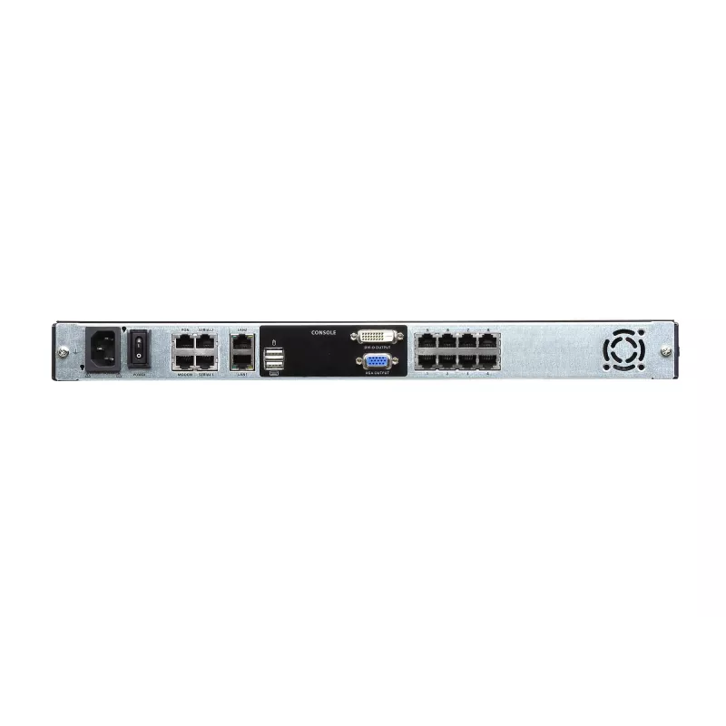 ATEN KL1108VN 8 prievadų 19 inch LCD KVM per IP jungiklis, dvigubas bėgis, JAV klaviatūra
