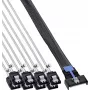InLine® MCIO x8 išsišakojimo laidas į 8x SATA, 1 m