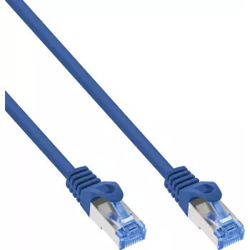 100 vnt. B-Pack InLine® Cat.6A S/FTP LSZH jungiamasis kabelis, CCA, mėlynas, 0,50 m