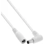 InLine® DC prailginimo laidas, stačiu kampu lenktu kištuku, 5,5 x 2,1 mm, baltas, 5 m