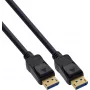 InLine® DisplayPort 2.1 laidas, UHBR20 80 Gb/s, juodas, auksu dengti kontaktai, 3 m